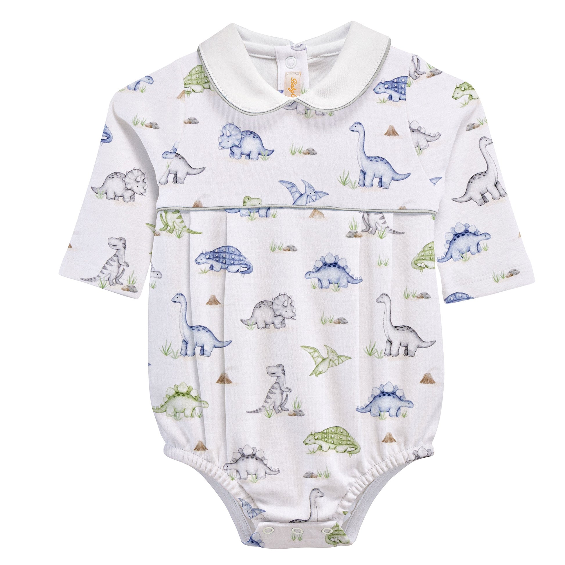 Cute Roars Printed Pima Bubble w Round Collar