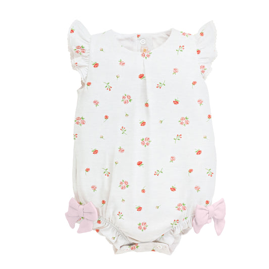 Ruffle & Bow Printed Bubble | Rosebuds