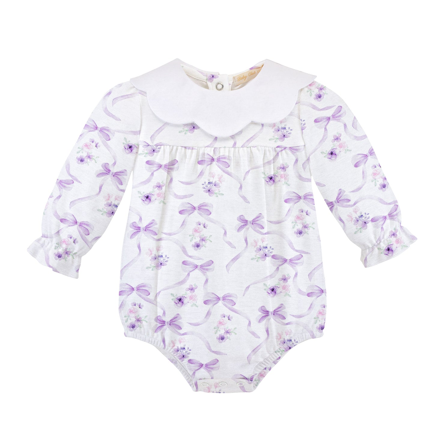 Dreamy Ties Printed Pima Bubble w Scalloped Collar