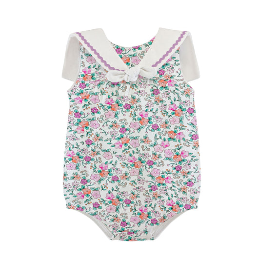 Sailor Collar Printed Bubble | Blush Floral