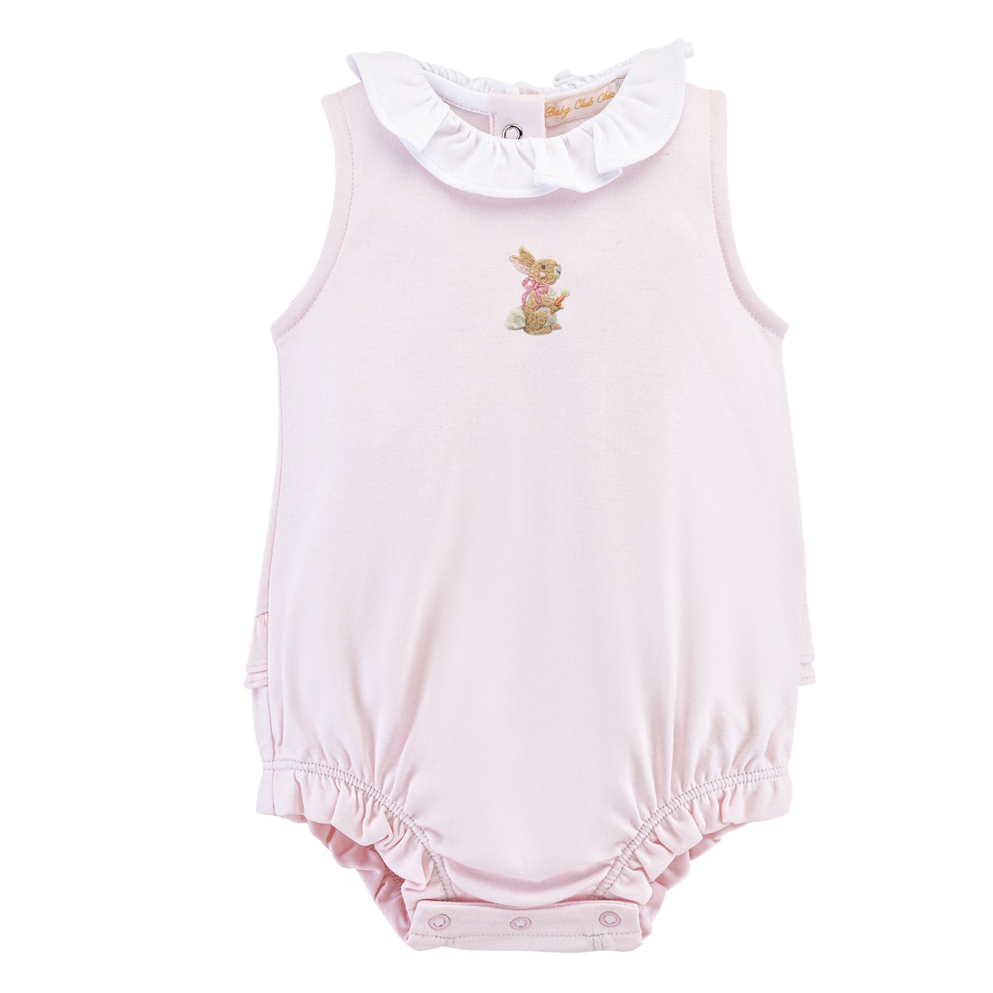 little hop - girl pink bubble w/ embroidery