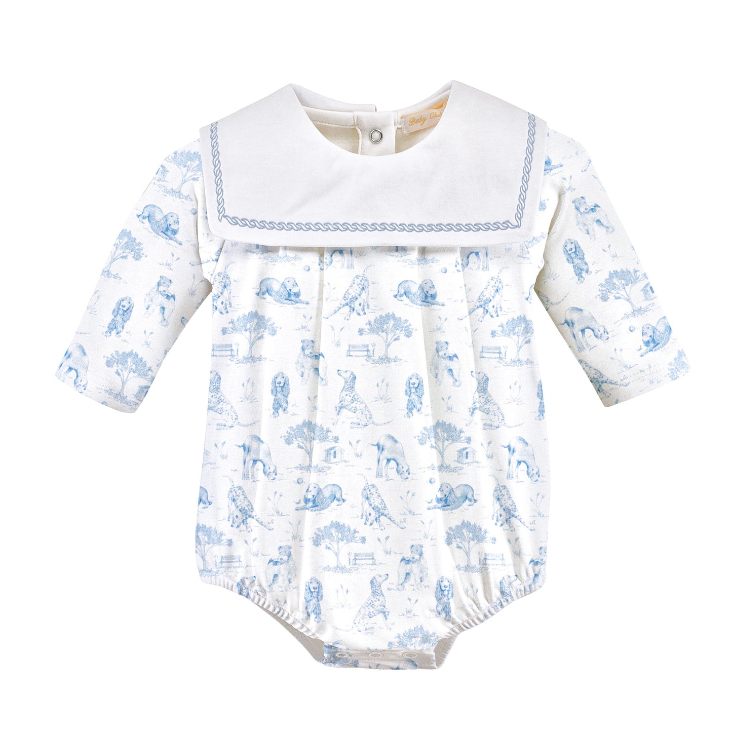 Blue Printed Bib Collar Bubble | Barking Bliss