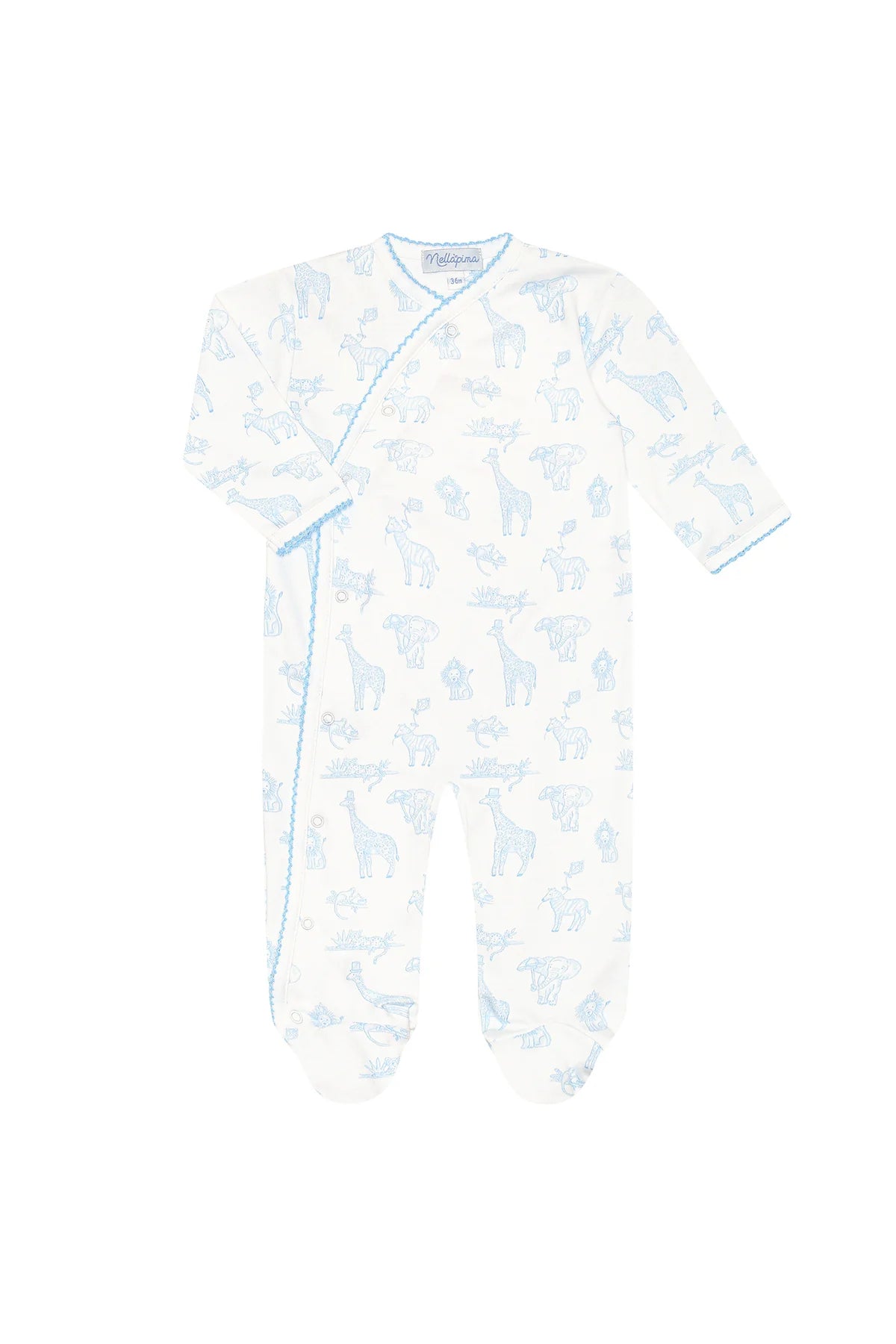 Blue Safari Crossover Footie