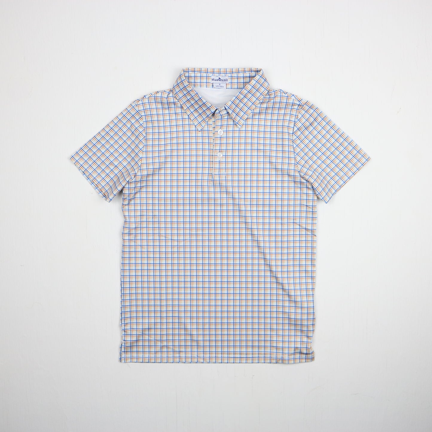 Brazos Plaid Polo Short Sleeve Shirt