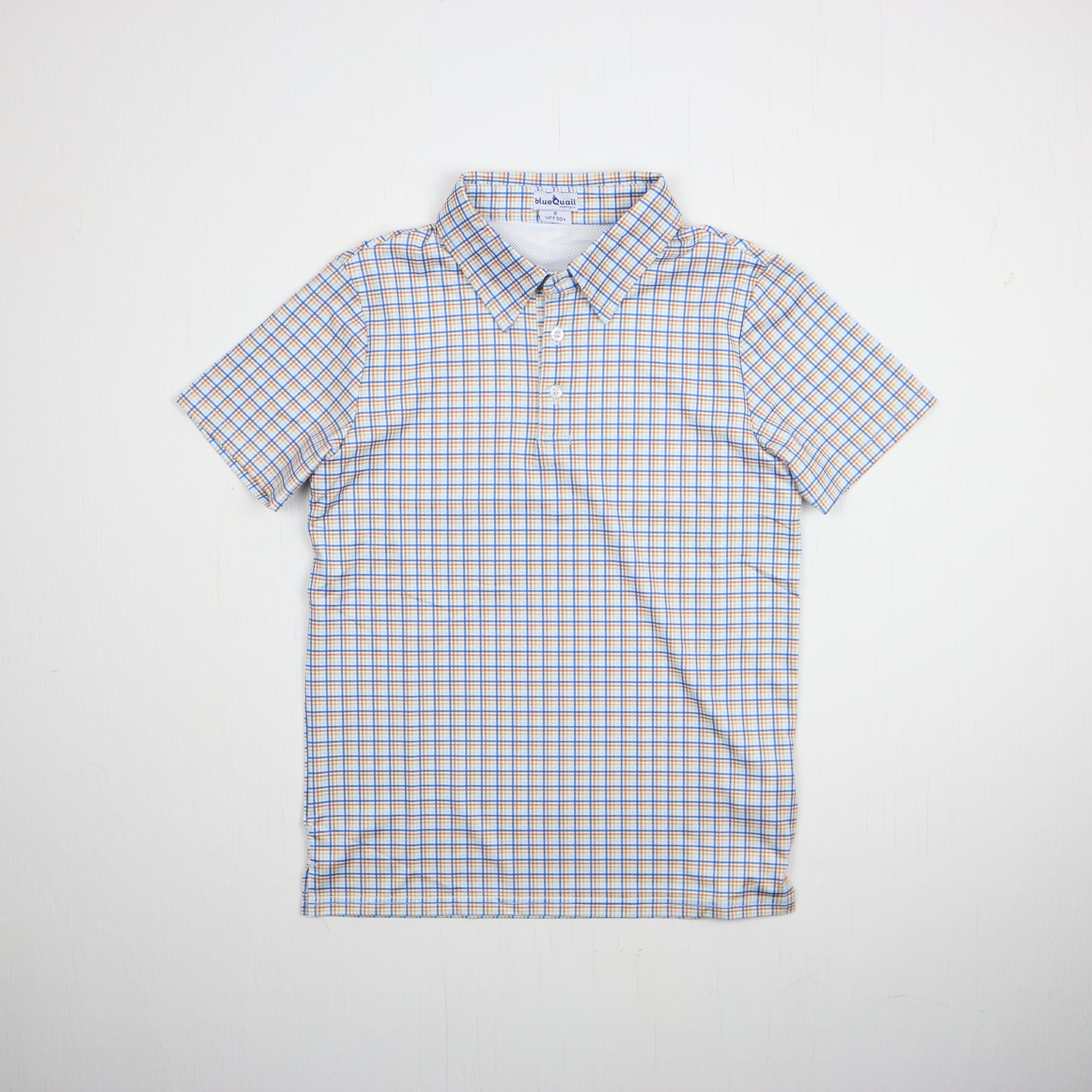 Brazos Plaid Polo Short Sleeve Shirt