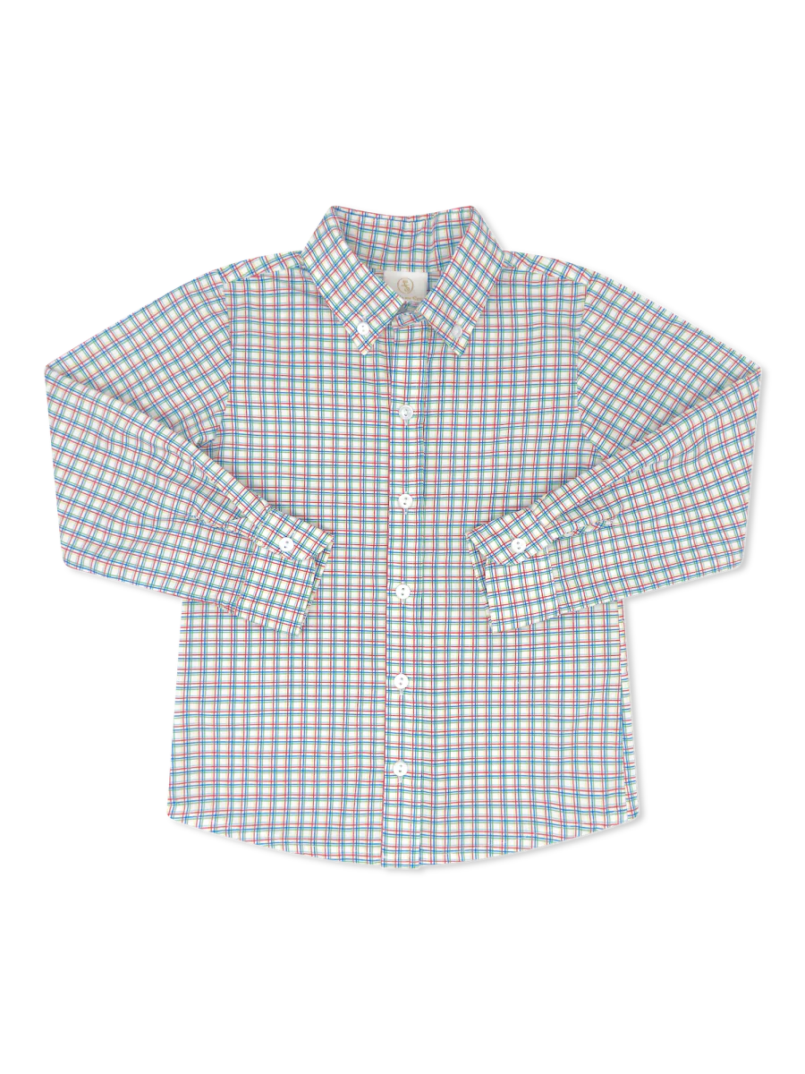 Brees Button Down | Primary Plaid