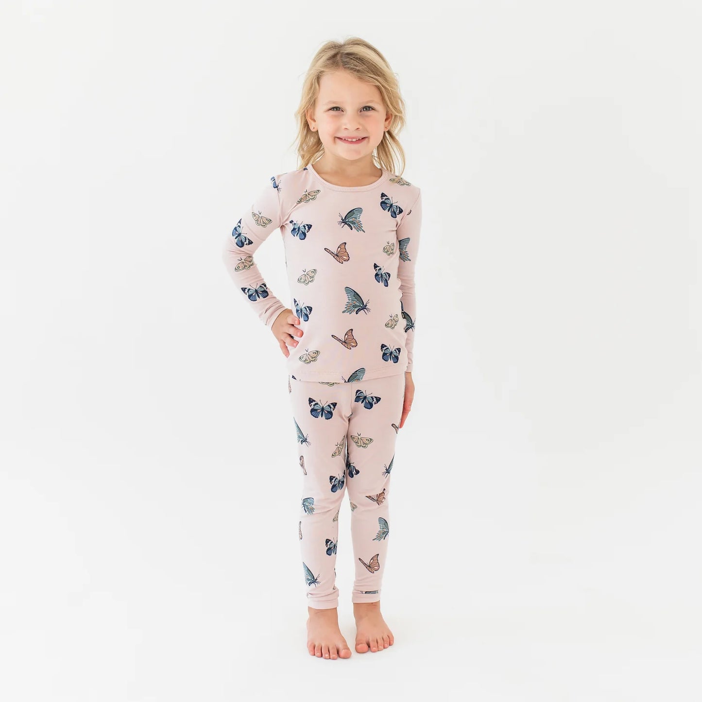 Kyte Baby Toddler Pajama Set | Blush Butterfly