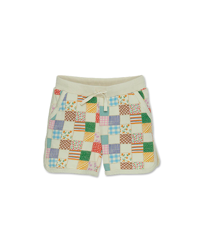 Gym Shorts | Multi Quilt, sz 11/12