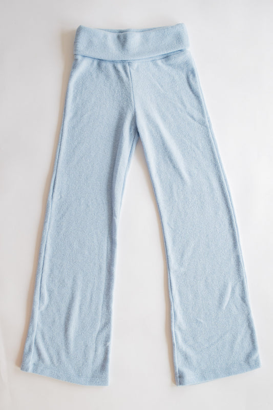 Foldover Plush Pant | Baby Blue
