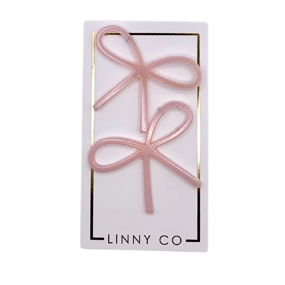 Lola Bow Earrings | Baby Pink