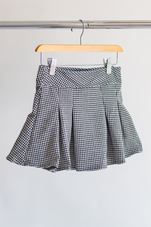 Houndstooth Skirt | Black + White