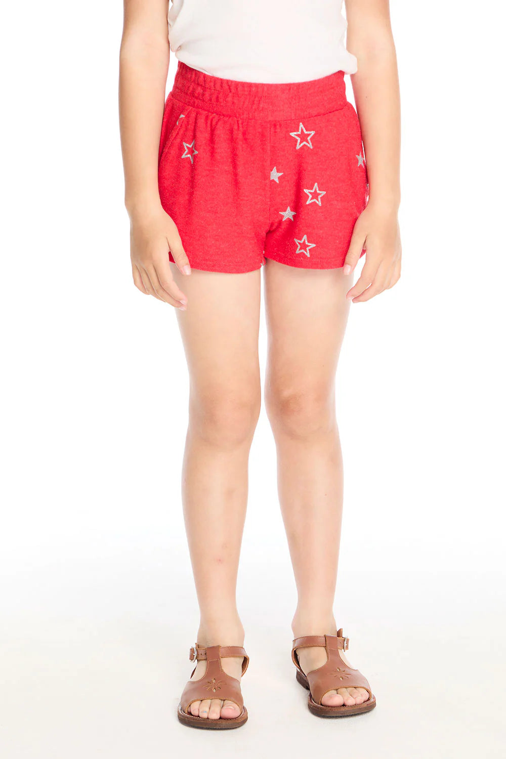Jade Crimson Glitter Star Shorts