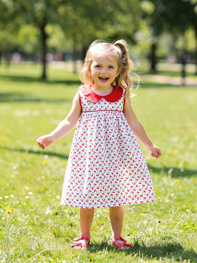 Collared Sleeveless Dress | Sweet as Cherries