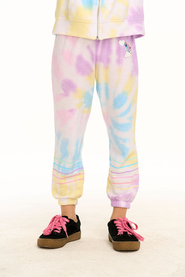 Rainbow Stripe Jogger | Tie Dye
