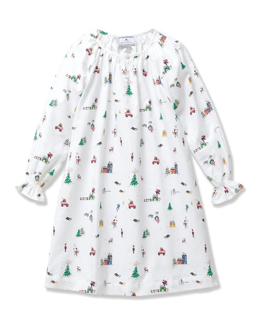 Girl's Delphine Twill Nightgown | Holiday Town