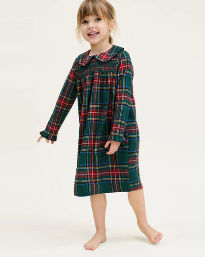 Girl's Eloise Brushed Twill Nightgown | Kensington Tartan
