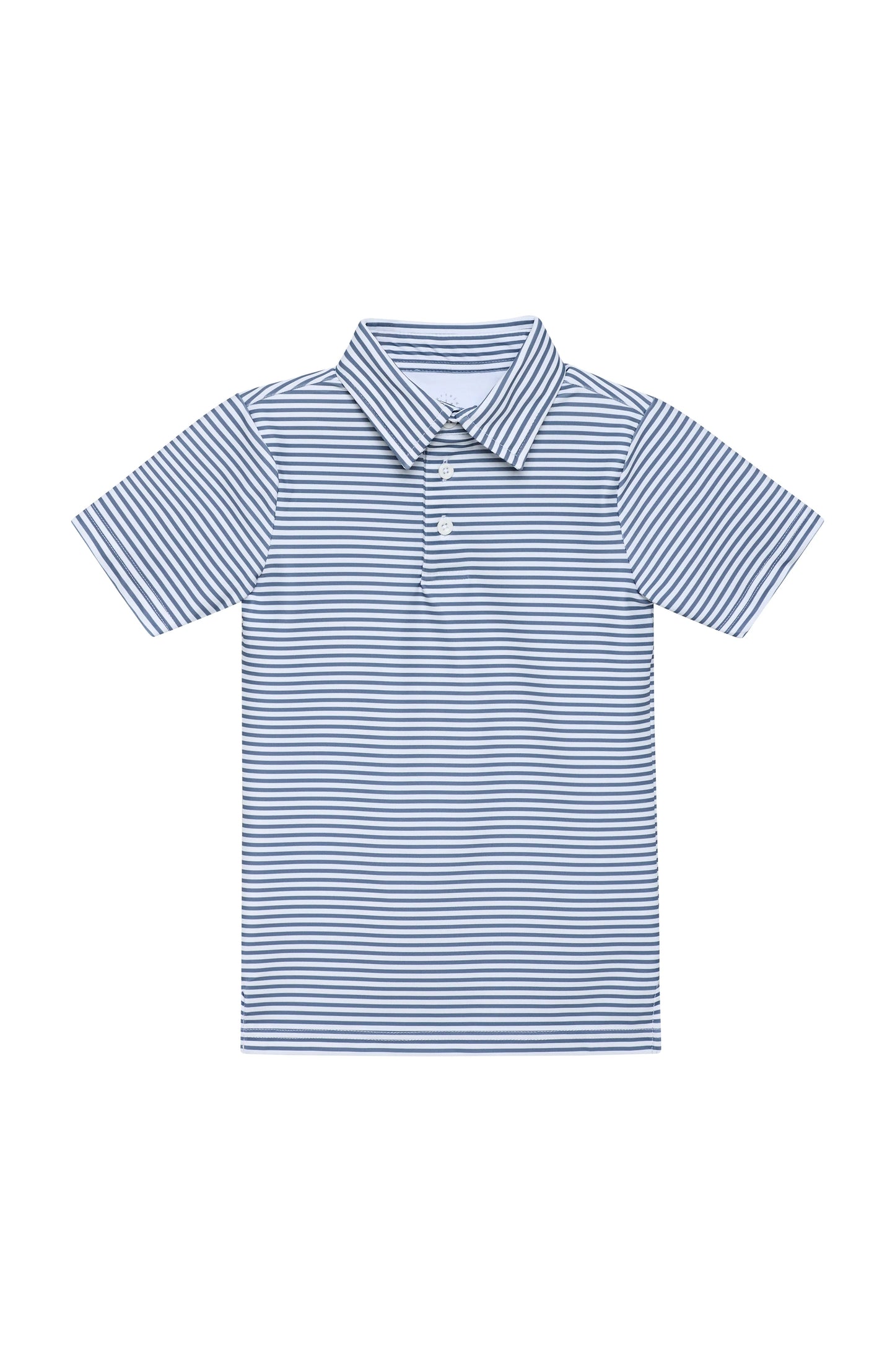 Slate & White Thin Stripe Polo Shirt