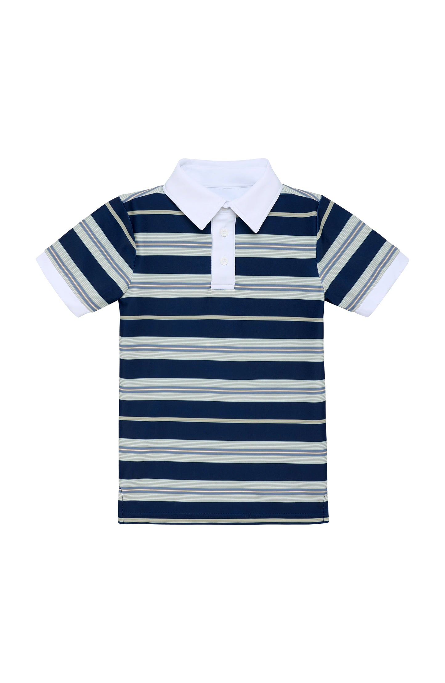 Navy Retro Stripe Polo Shirt