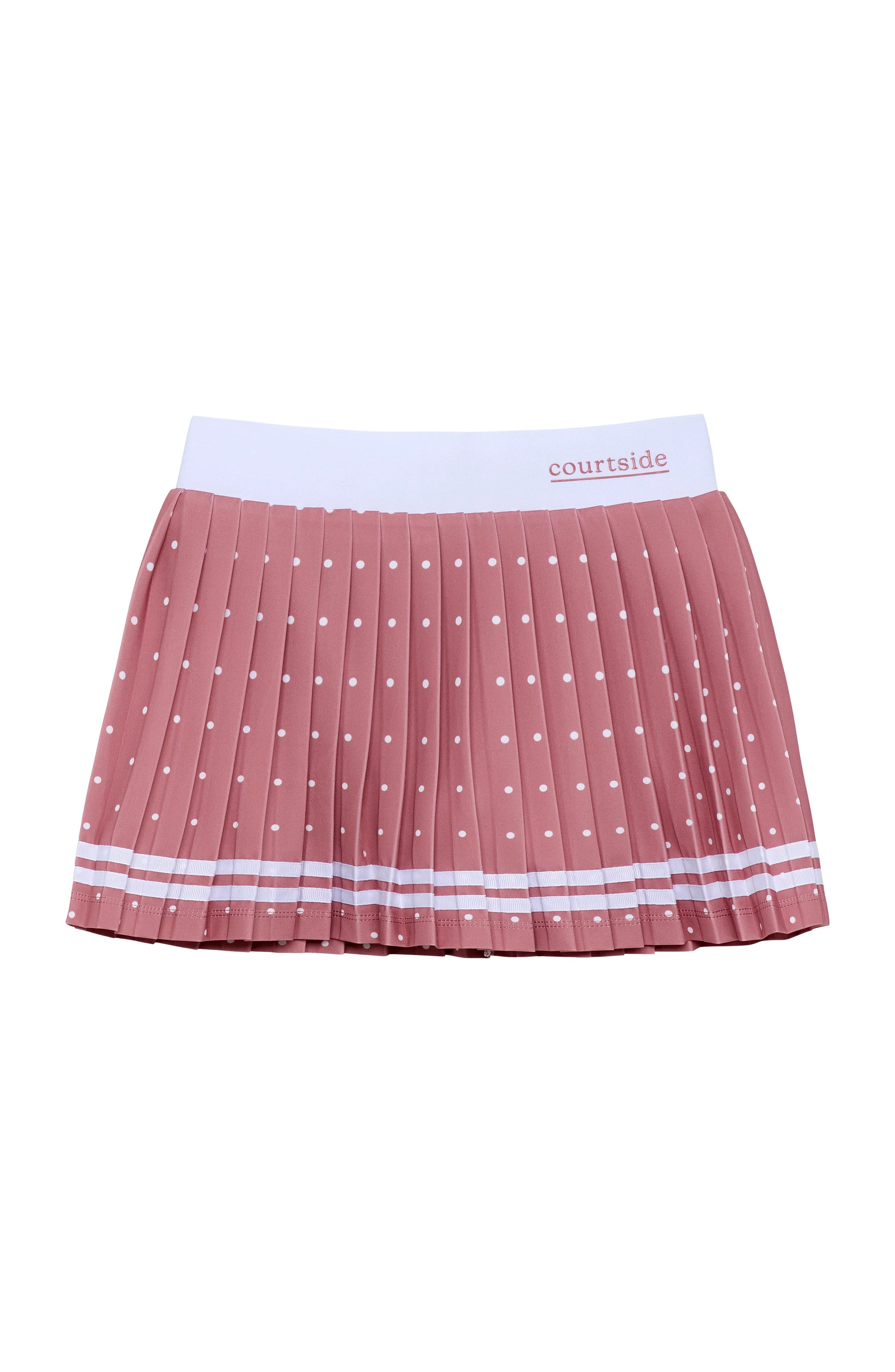 Dusty Pink Polka Dot Pleated Skort