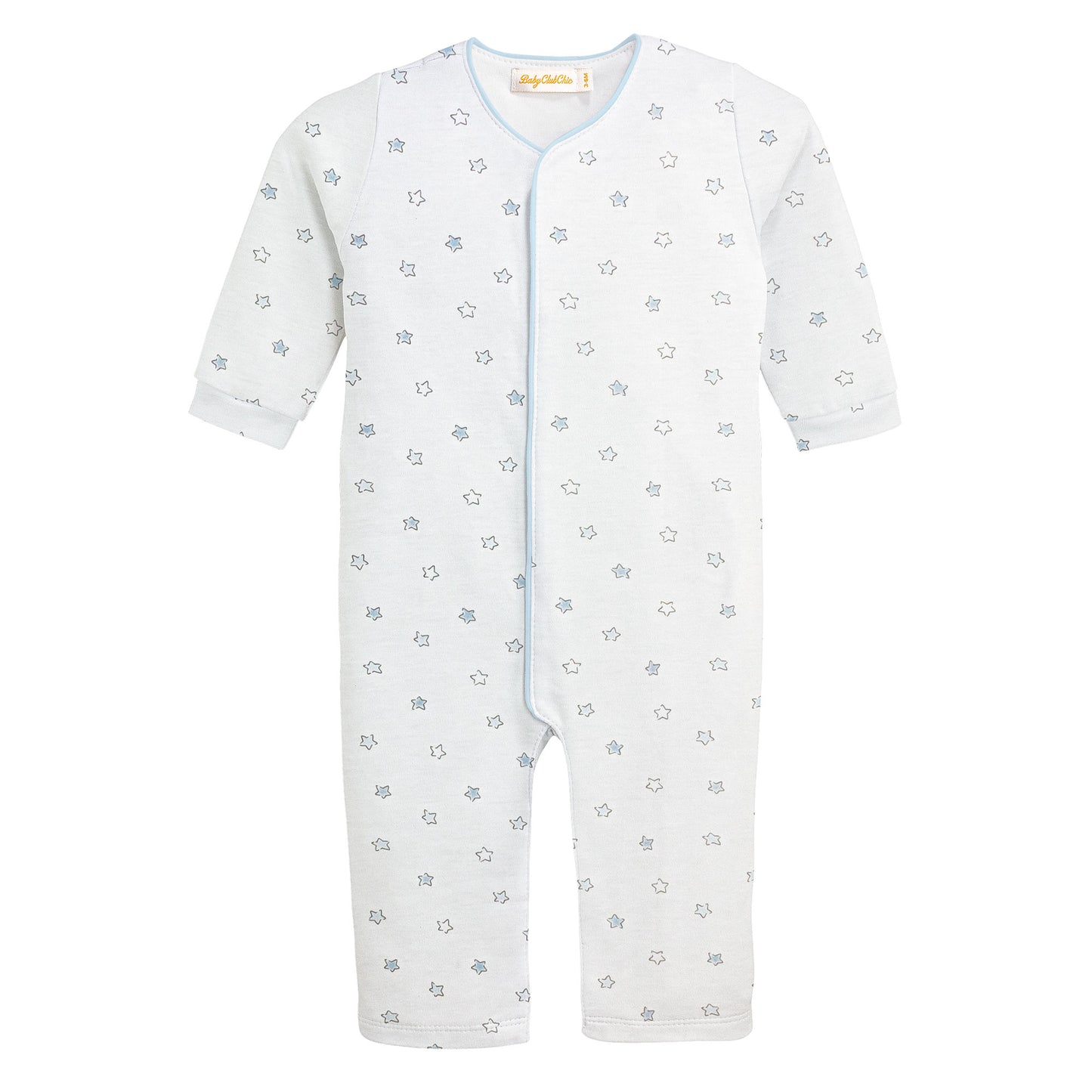 Printed Coverall w/ Piping | Blue Little Stars