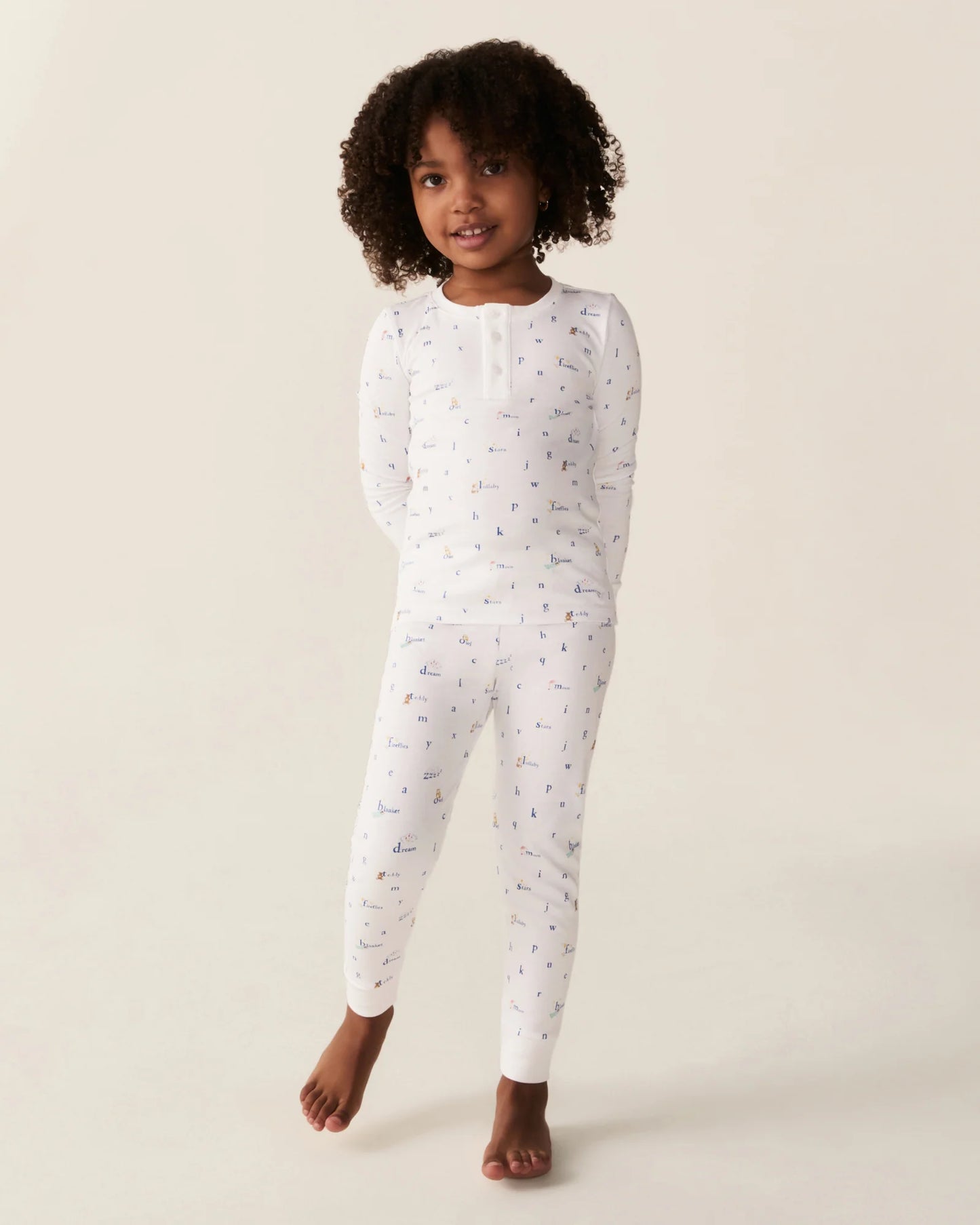 Kid's Pima Snug Fit Pajama Set | Letters & Lullabies