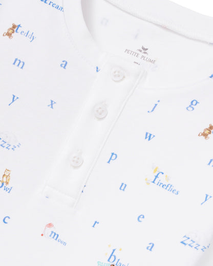 Kid's Pima Snug Fit Pajama Set | Letters & Lullabies