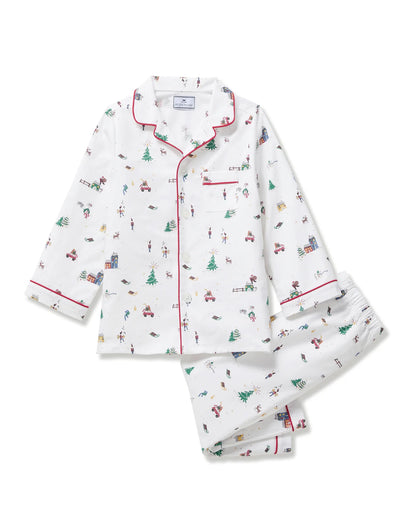 Kid's Twill Pajama Set | Holiday Town