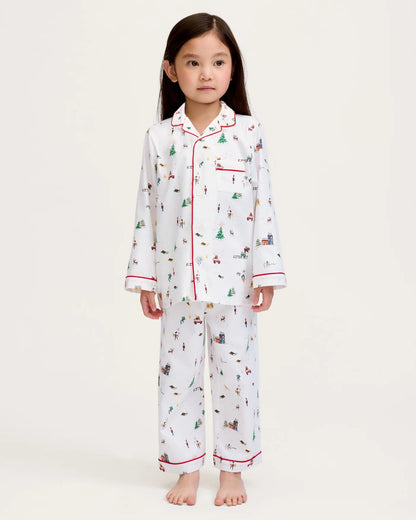 Kid's Twill Pajama Set | Holiday Town