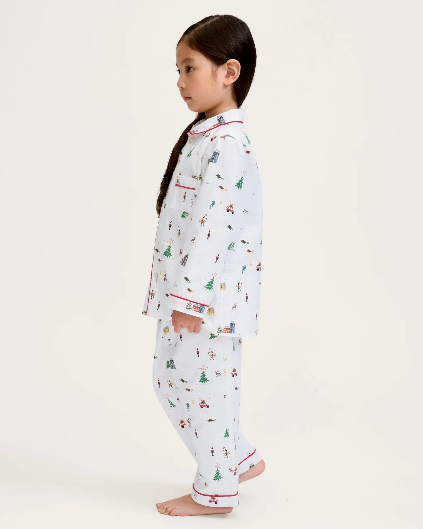 Kid's Twill Pajama Set | Holiday Town