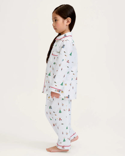 Kid's Twill Pajama Set | Holiday Town
