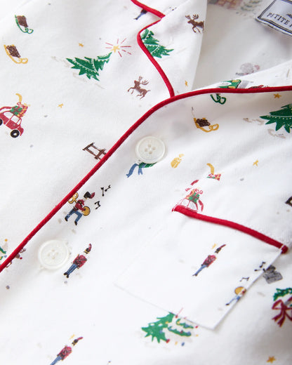 Kid's Twill Pajama Set | Holiday Town
