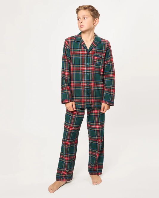 Kid's Brushed Twill Pajama Set | Kensington Tartan