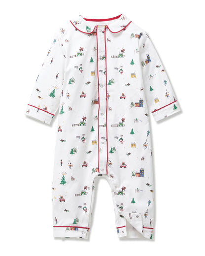 Baby's Twill Cambridge Romper | Holiday Town