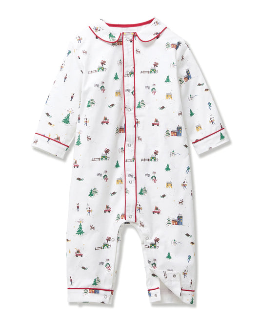 Baby's Twill Cambridge Romper | Holiday Town