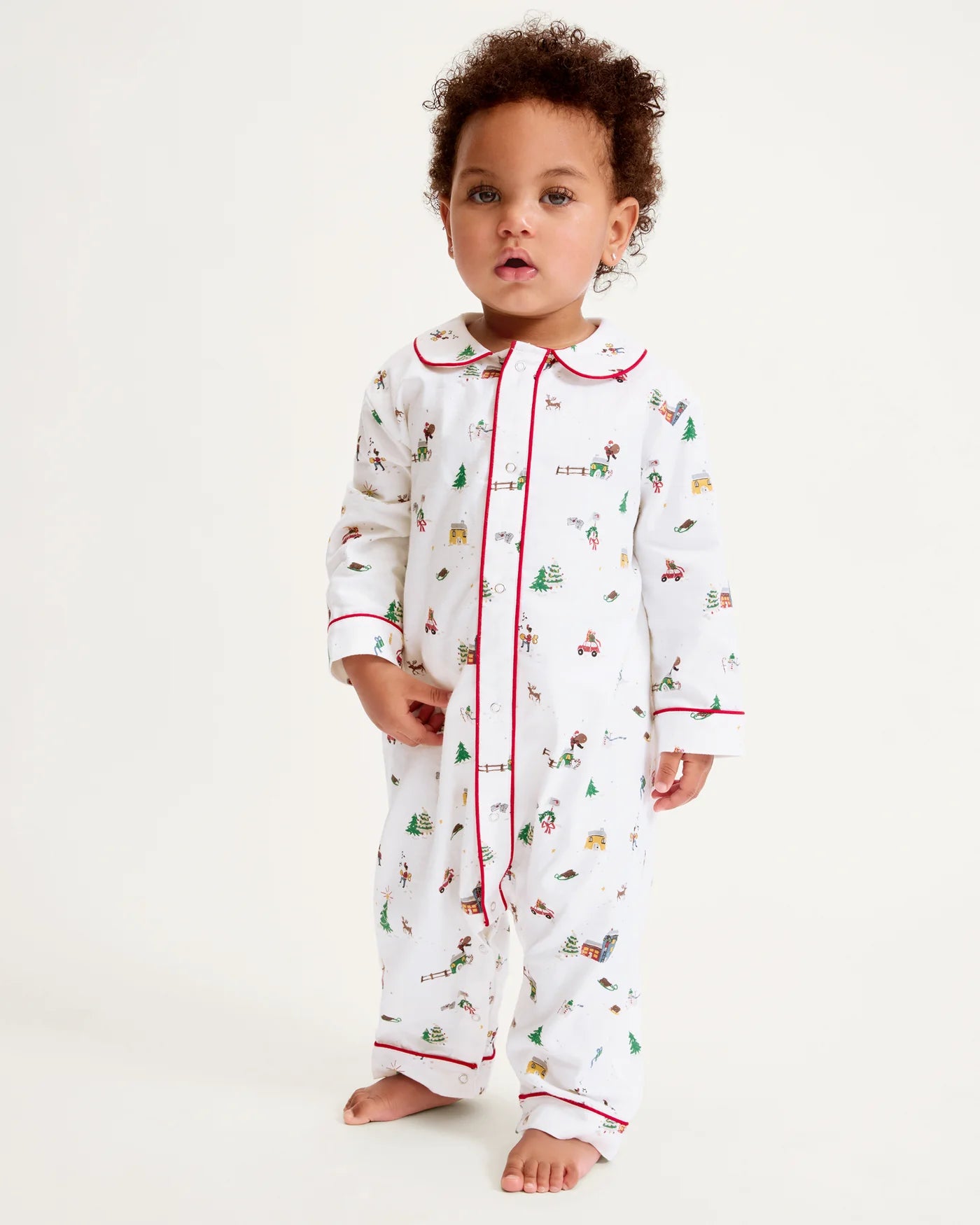 Baby's Twill Cambridge Romper | Holiday Town