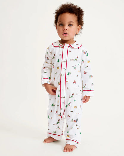 Baby's Twill Cambridge Romper | Holiday Town
