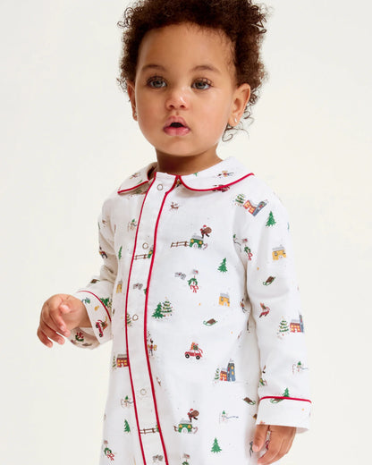 Baby's Twill Cambridge Romper | Holiday Town