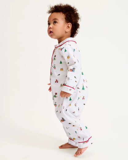 Baby's Twill Cambridge Romper | Holiday Town