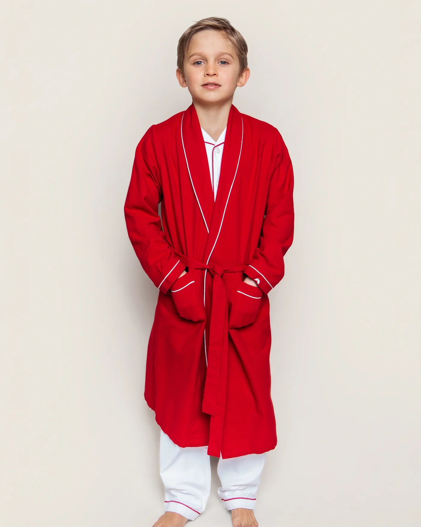 Kid's Flannel Robe | Red