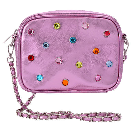 Pink Candy Gem Crossbody Bag