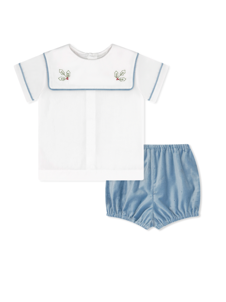 Christian Bloomer Set | Beaufort Blue Velvet, Holly