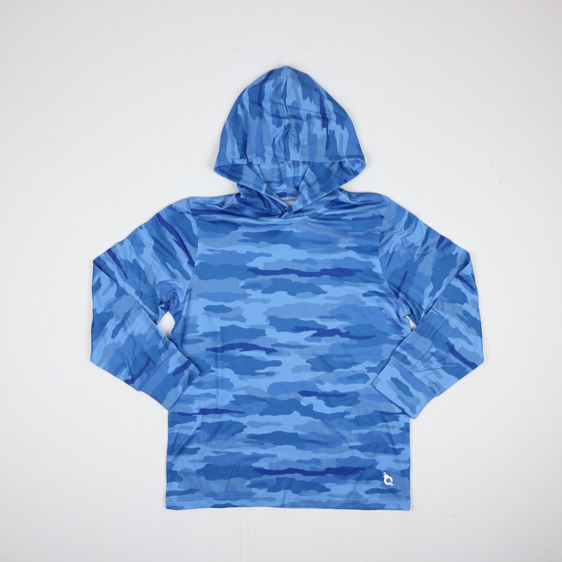 Classic Camo Blue Lightweight Performance Hoodie