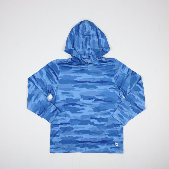Classic Camo Blue Lightweight Performance Hoodie