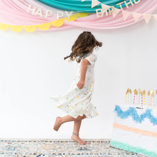 Short Sleeve Tiered Dress | Cloud Party