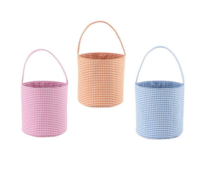 Gingham Bucket Bag