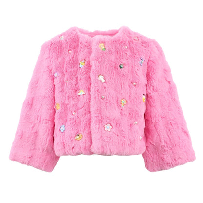 Cutie Charms Faux Fur Jacket