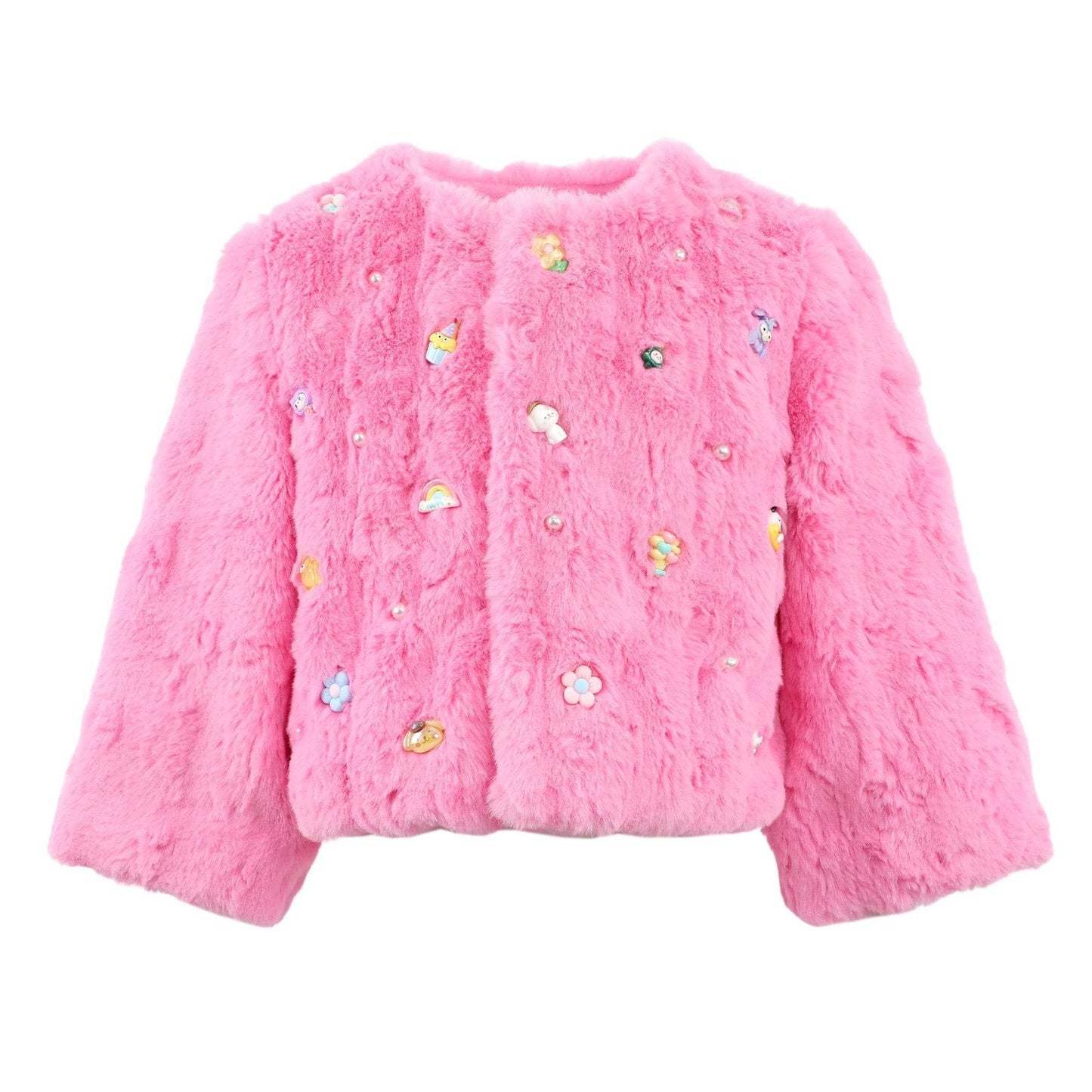 Cutie Charms Faux Fur Jacket