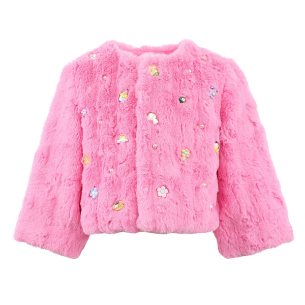 Cutie Charms Faux Fur Jacket