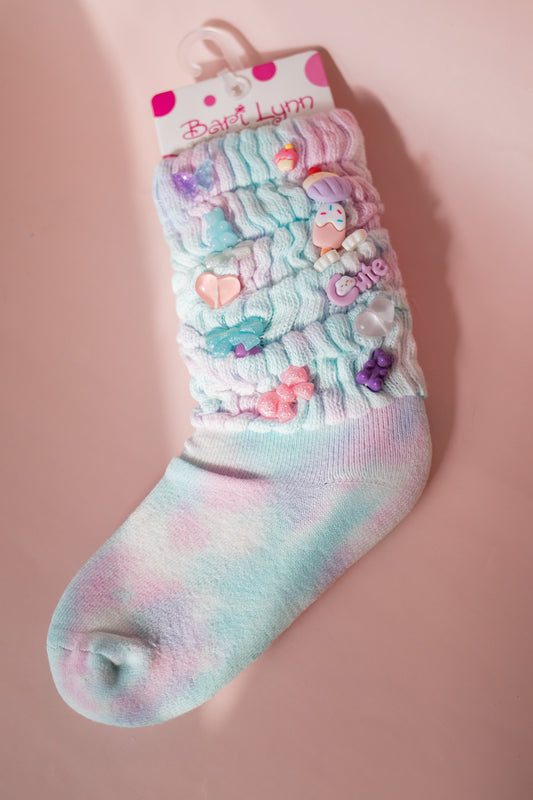 Youth Charm Scrunch Socks | Tie Dye