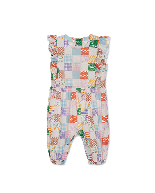 Baby Ruffle Romper | Multi Quilt